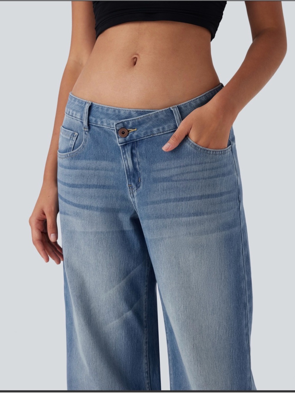 Halara Flex™ Asymmetric Low Rise
Zipper Pockets Baggy Wide Leg - Picture 5 of 7